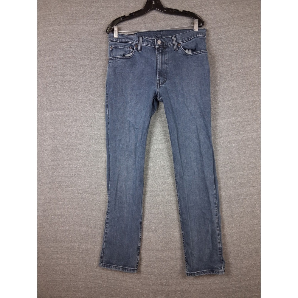 Levis Jeans Mens 34x32 Blue Denim 511 Medium Wash Slim Fit Stretch Casual